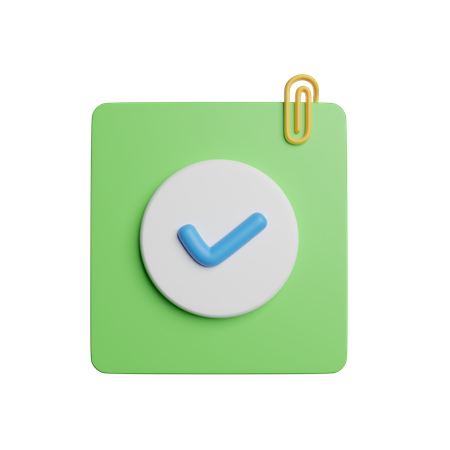 Check Note  3D Icon