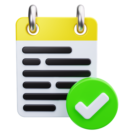 Check Notes  3D Icon