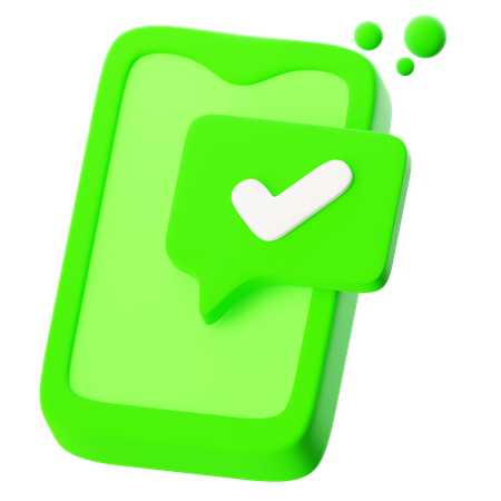 Check Notification  3D Icon