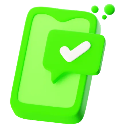 Check Notification  3D Icon