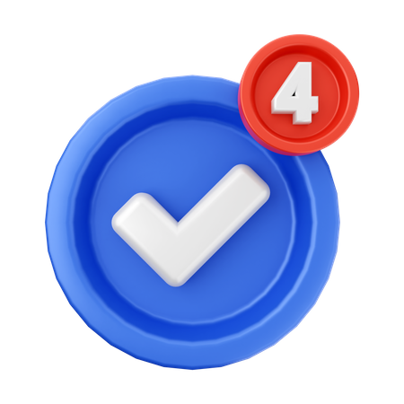 Check Notification  3D Icon