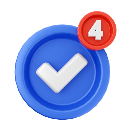 Check Notification  3D Icon