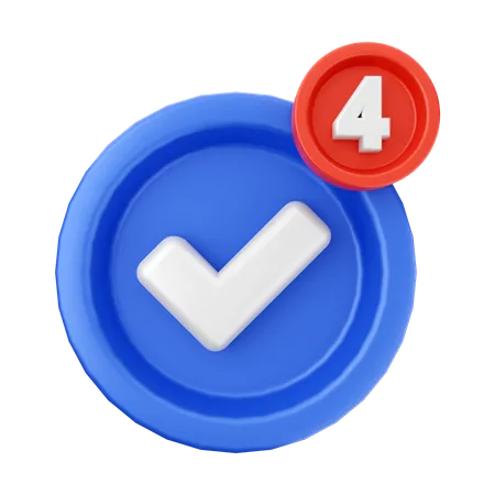 Check Notification  3D Icon
