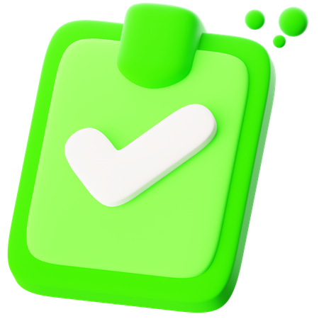 Check On Clipboard  3D Icon