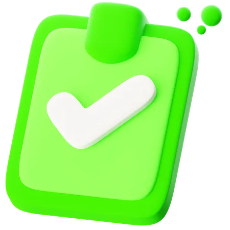 Check On Clipboard  3D Icon