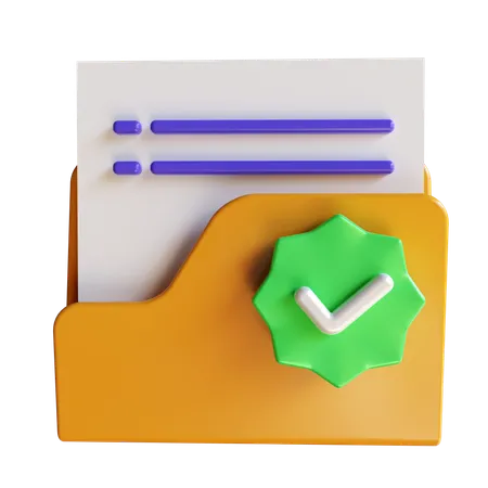 Ordner prüfen  3D Icon