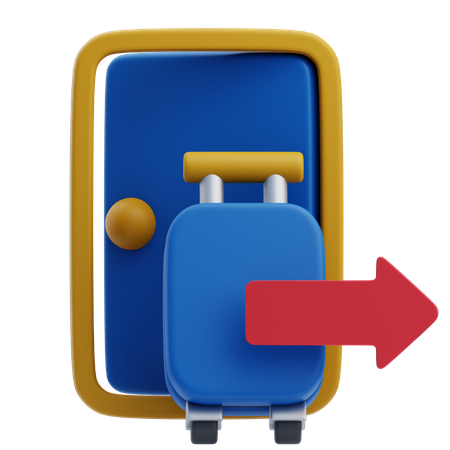 Check-out do hotel  3D Icon