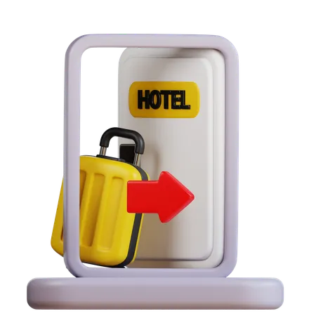 Check Out Hotel  3D Icon