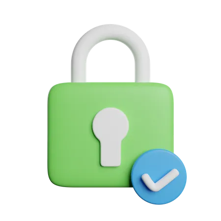Protected Secure Privacy 3D Icon