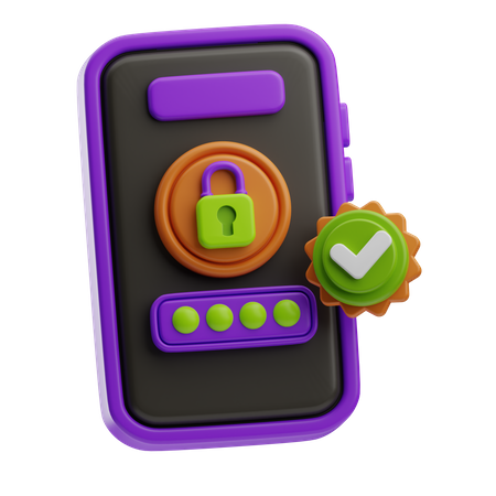 Check Password  3D Icon