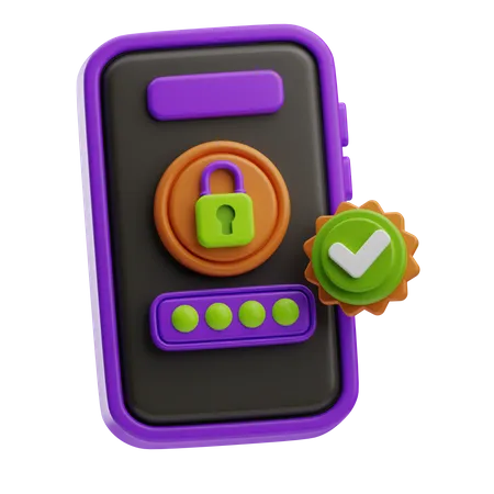 Check Password  3D Icon