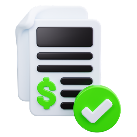 Check Payment  3D Icon