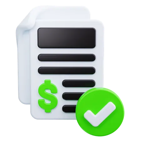 Check Payment  3D Icon