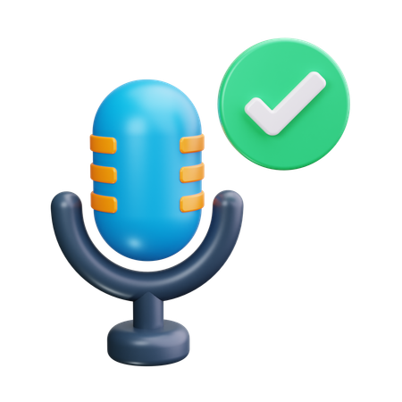 Check Podcast  3D Icon
