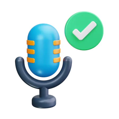 Check Podcast  3D Icon