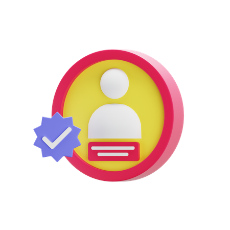 Check Profile  3D Icon