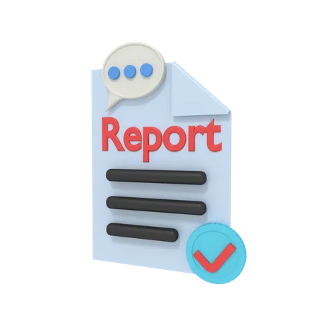 Check Report  3D Icon