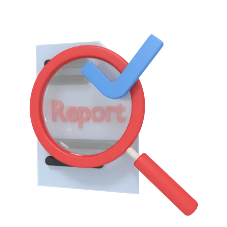 3 D Illustration Of Report Checklists Search 3D Icon
