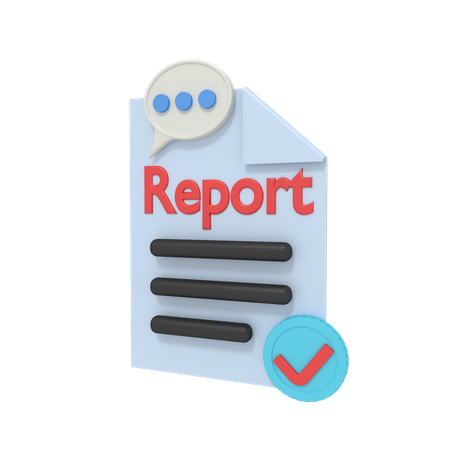 Check Report  3D Icon