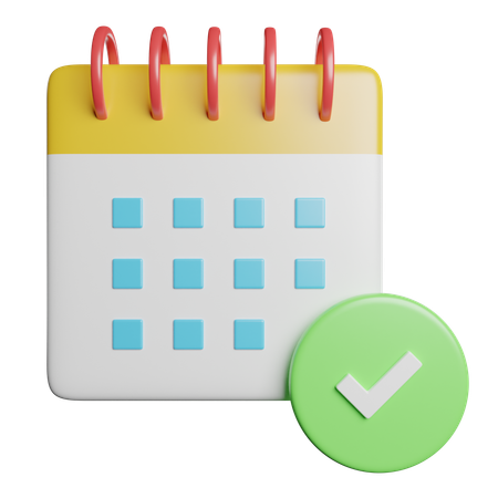 Check Schedule  3D Icon