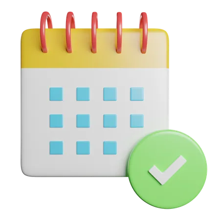 Check Schedule  3D Icon
