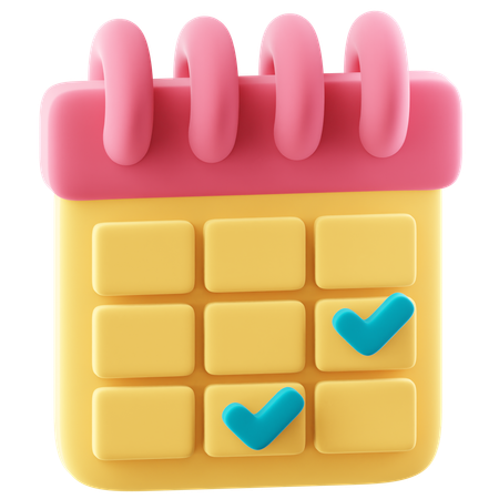 Check Schedule  3D Icon