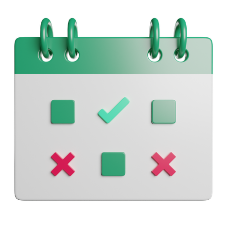 Check Schedule  3D Icon