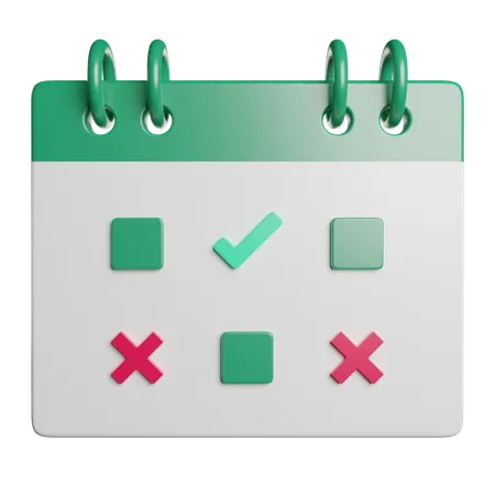 Check Schedule  3D Icon