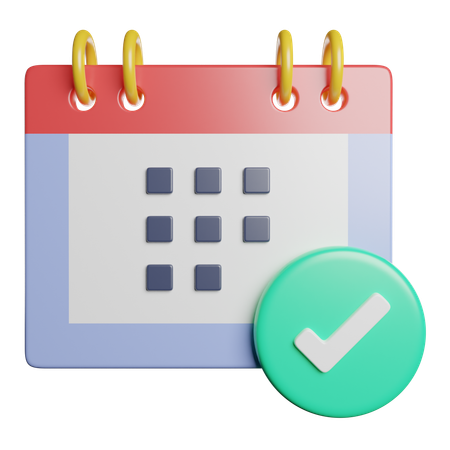 Check Schedule  3D Icon