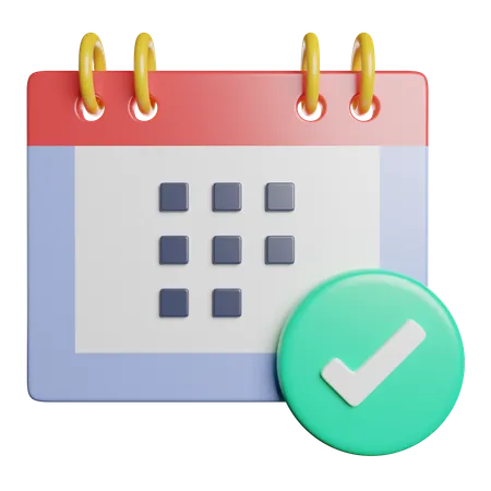 Check Schedule  3D Icon