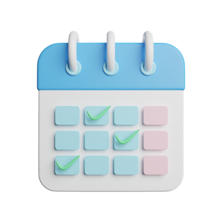 Check Schedule  3D Icon