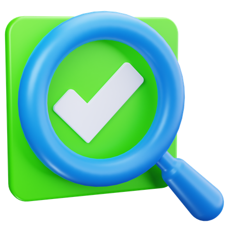 Check Search  3D Icon