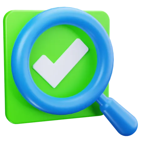 Check Search  3D Icon