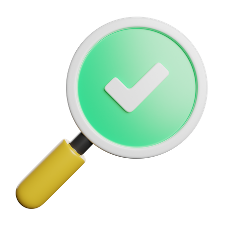 Check Search  3D Icon