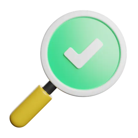 Check Search  3D Icon