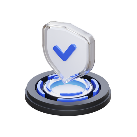 Check Shield  3D Icon