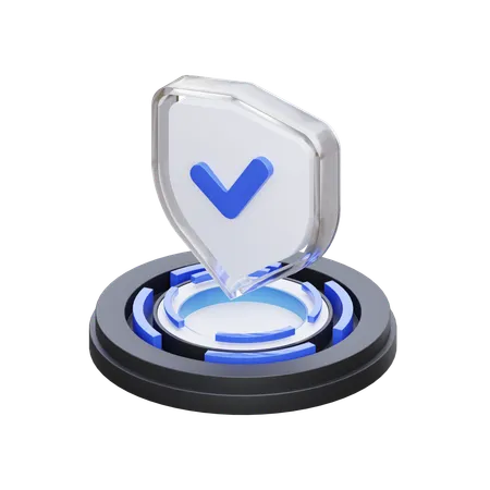 Check Shield  3D Icon