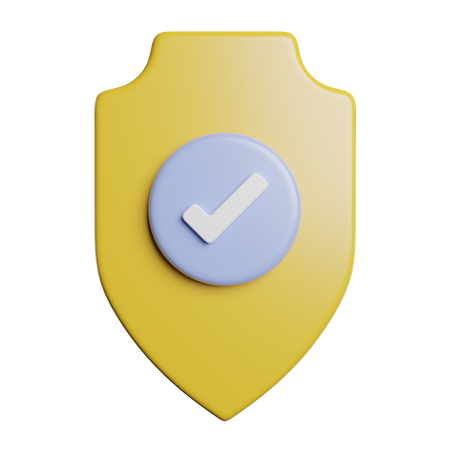 Check Shield  3D Icon