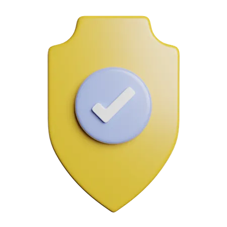 Check Shield  3D Icon