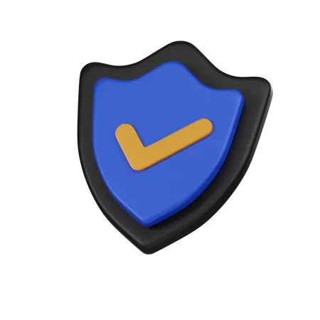 Check Shield  3D Icon