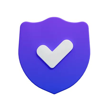 Check Shield  3D Icon