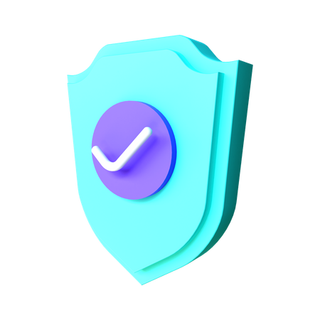 Check Shield  3D Icon