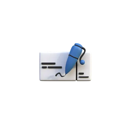 Check Signing  3D Icon