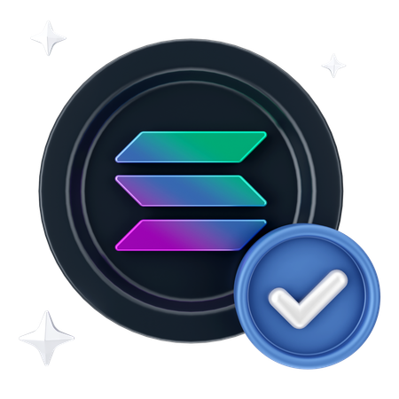 Check Solana  3D Icon