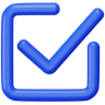 3d check-square logo