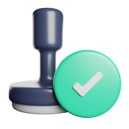 Check Stamp  3D Icon