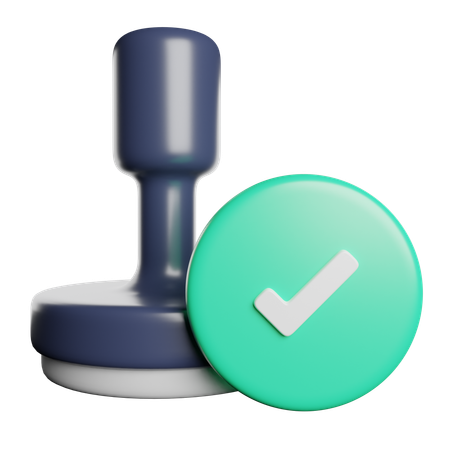 Check Stamp  3D Icon