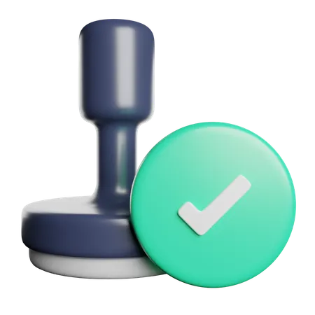 Check Stamp  3D Icon