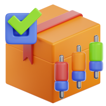 Check Stocks  3D Icon