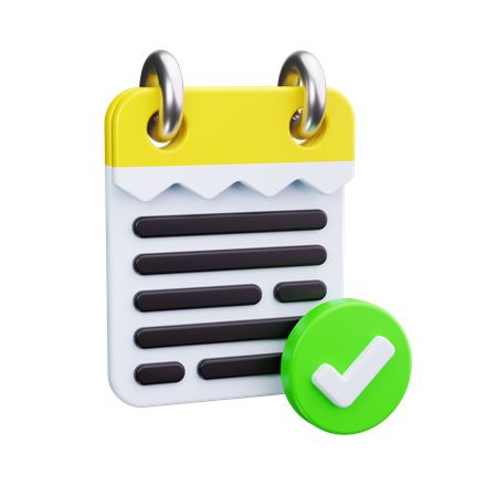 Check Task  3D Icon